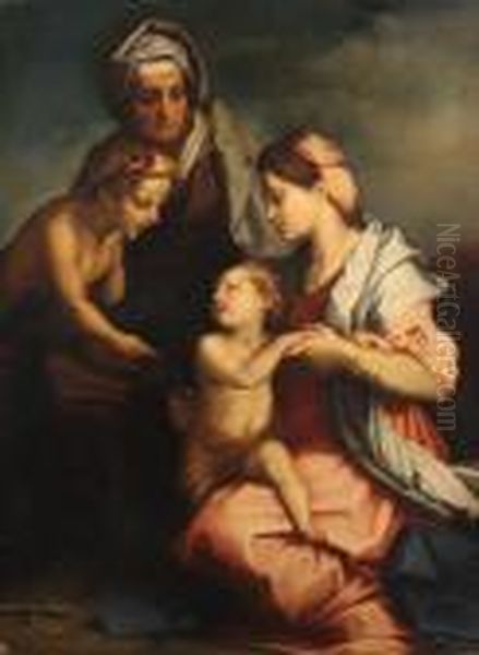 The Madonna And Child With St. Elizabeth And St. John The Baptist Oil Painting by Andrea Del Sarto