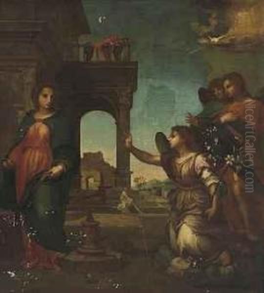 The Annunciation Oil Painting by Andrea Del Sarto