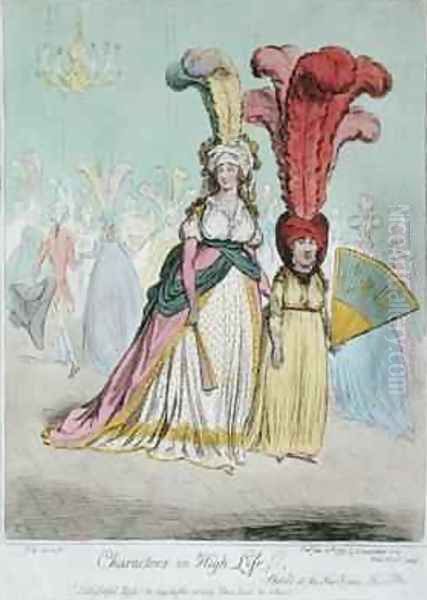 Characters in High Life Oil Painting by James Gillray