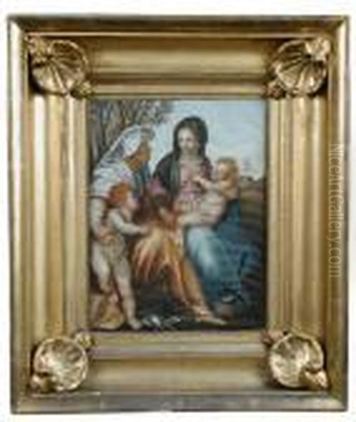 The Madonna And Child With Saint Elizabeth And The Infant Saint John The Baptist Oil Painting by Andrea Del Sarto