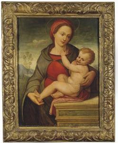 Vierge A L'enfant Oil Painting by Andrea Del Sarto