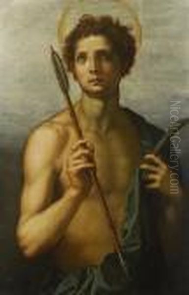 San Sebastian Oil Painting by Andrea Del Sarto