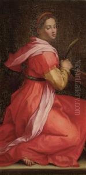 Saint Catherine Oil Painting by Andrea Del Sarto