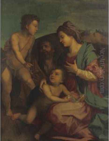 Property From A Private Collection, New York
 

 
 
 

 
 The Holy Family Oil Painting by Andrea Del Sarto