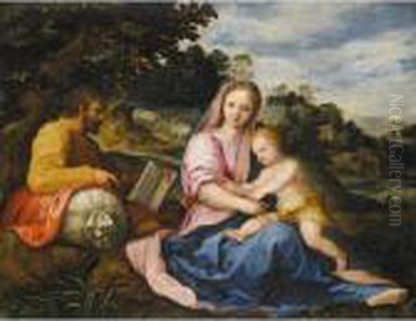 Rest On The Flight Into Egypt Oil Painting by Andrea Del Sarto