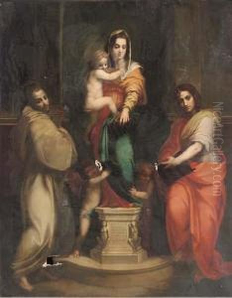 The Madonna Of The Harpies Oil Painting by Andrea Del Sarto