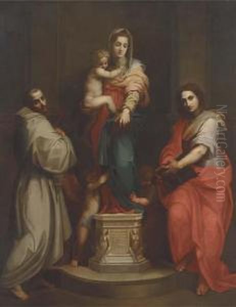 The Madonna Of Harpies Oil Painting by Andrea Del Sarto