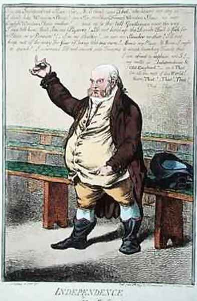 Independence or Tyrwhitt Jones Oil Painting by James Gillray