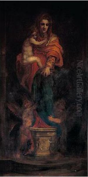 Madonna Delle Arpie Oil Painting by Andrea Del Sarto