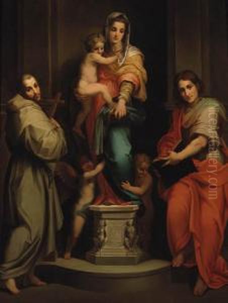 The Madonna Of The Harpies Oil Painting by Andrea Del Sarto