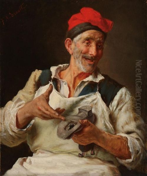 Time For A New Sole Oil Painting by Federico Andreotti