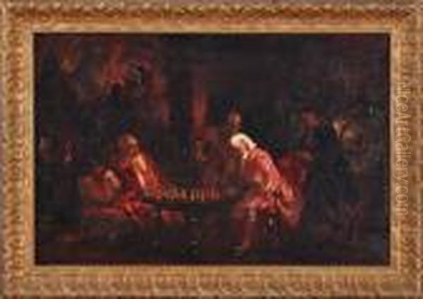 The Chess Game Oil Painting by Federico Andreotti