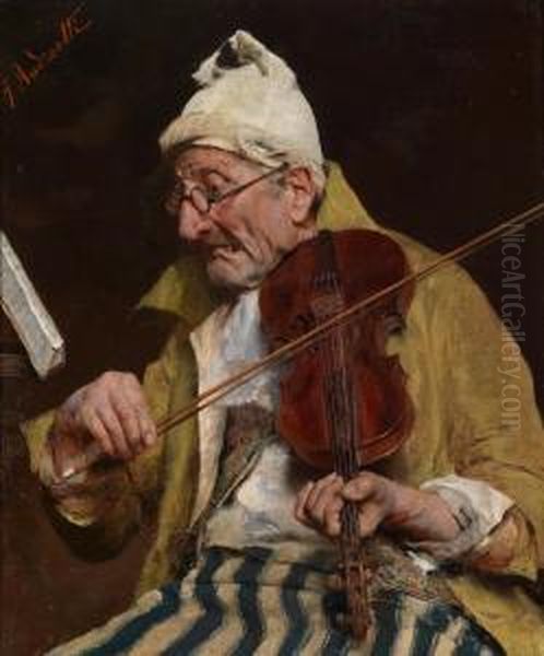 Il Violinista Oil Painting by Federico Andreotti