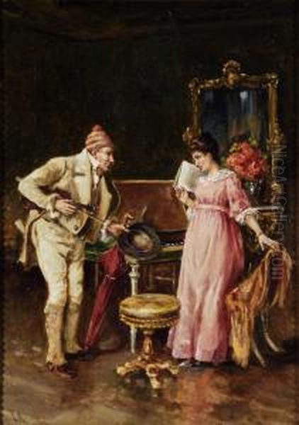 Lezione Di Musica Oil Painting by Federico Andreotti