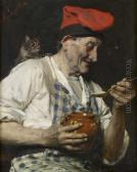 A Spoonful Of Sugar Oil Painting by Federico Andreotti