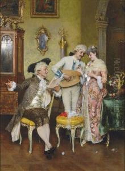 A Song Of Love Oil Painting by Federico Andreotti