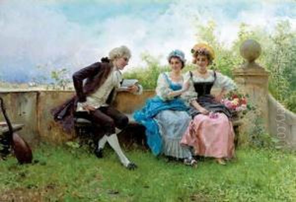 The Young Suitor Oil Painting by Federico Andreotti