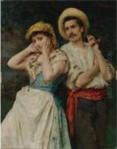 Flirtation Oil Painting by Federico Andreotti