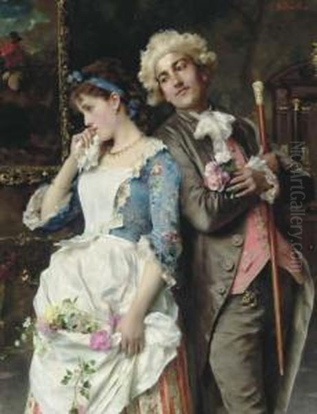 The Persistent Suitor Oil Painting by Federico Andreotti