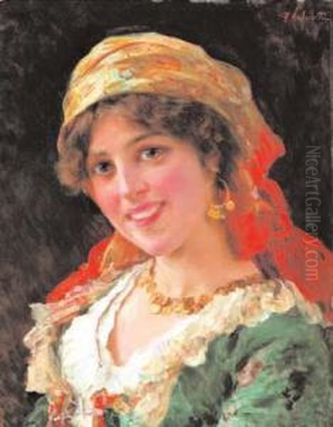 La Giovane Zingara Oil Painting by Federico Andreotti