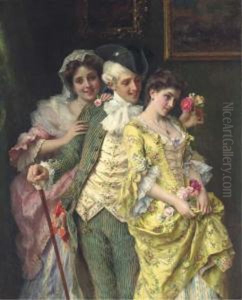 Flirtation Oil Painting by Federico Andreotti