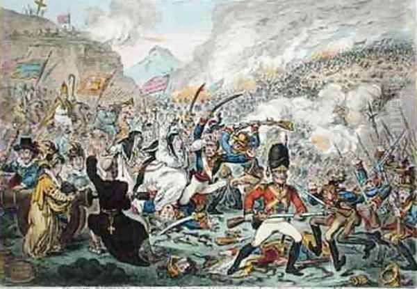 Spanish Patriots Attacking the French Banditti Oil Painting by James Gillray