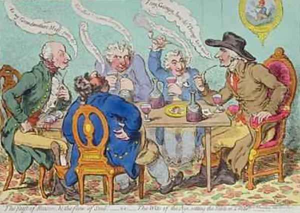 The Feast of Reason and the Flow of the Soul ie The Wits of the Age Oil Painting by James Gillray