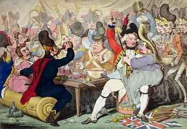 Fatigues of the Campaign in Flanders Oil Painting by James Gillray