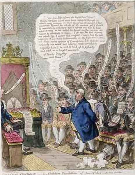 Political Candour ie Coalition Resolutions of June 14th 1805 Pro Bono Publico Oil Painting by James Gillray