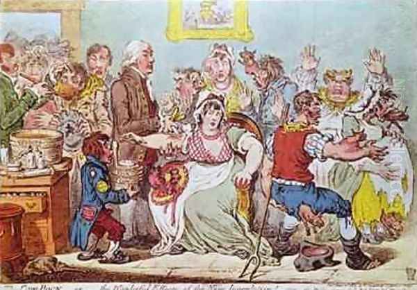 The Cow Pock or the Wonderful Effects of the New Inoculation Oil Painting by James Gillray