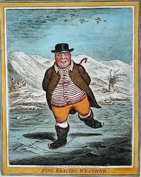 Fine Bracing Weather Oil Painting by James Gillray