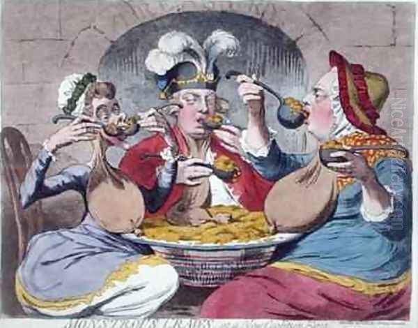 Monstrous Craws at a New Coalition Feast Oil Painting by James Gillray