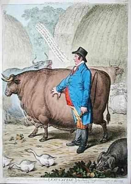 Fat-Cattle Oil Painting by James Gillray