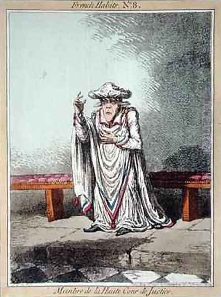 Member of the High Court of Justice plate 8 from French Habits Oil Painting by James Gillray