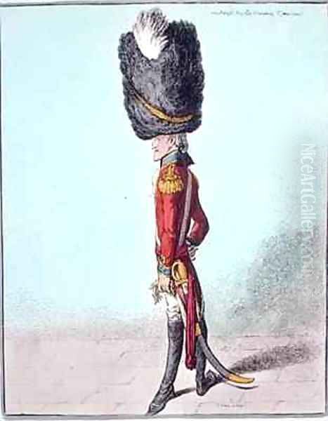 Portrait of an officer Oil Painting by James Gillray