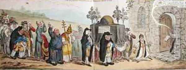 The Funeral Procession of Broad Bottom Oil Painting by James Gillray