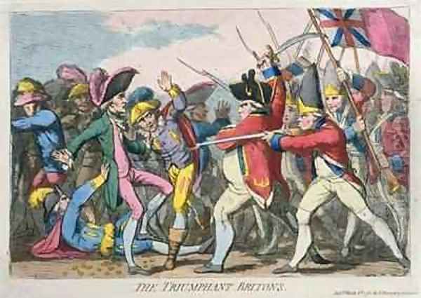 The Triumphant Britons Oil Painting by James Gillray