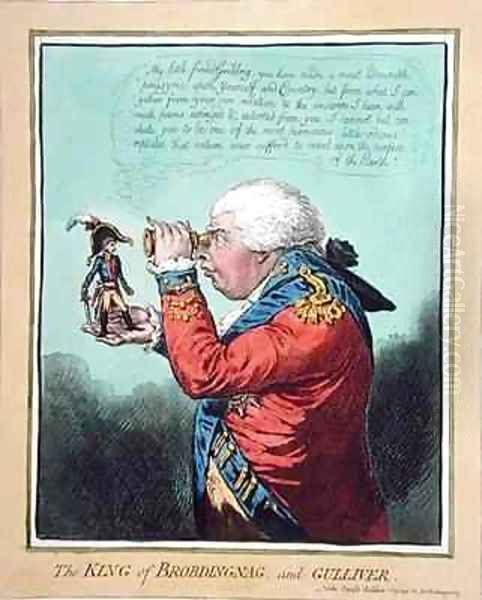 The King of Brobdingnag and Gulliver Oil Painting by James Gillray