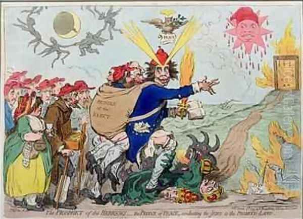 The Prophet of the Hebrews the Prince of Peace conducting the Jews to the Promised Land Oil Painting by James Gillray