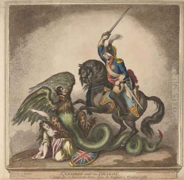 St George and the Dragon 3 Oil Painting by James Gillray