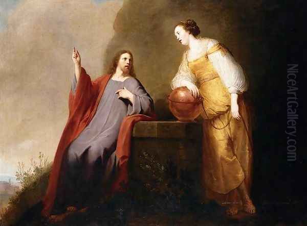 Christ and the Woman of Samaria 1635 Oil Painting by Pieter de Grebber