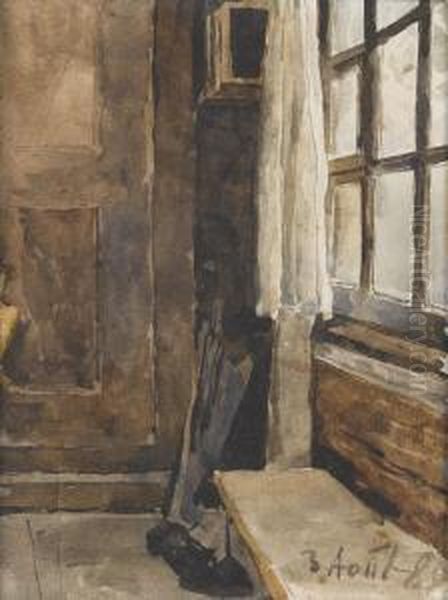 Interieur Einer Bauernstube Oil Painting by Albert Anker