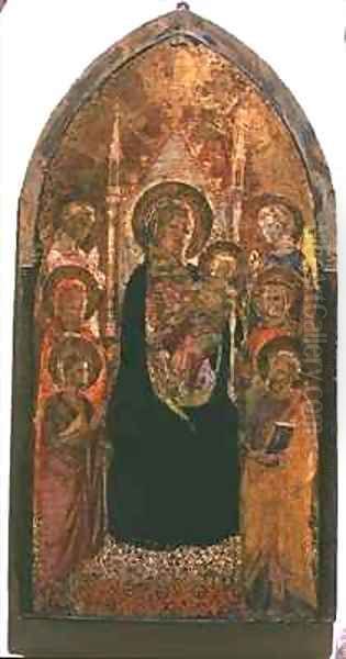 Madonna and Child with Saints Oil Painting by Taddeo Gaddi