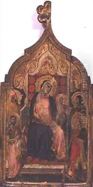 Madonna and Child with Saints 2 Oil Painting by Taddeo Gaddi