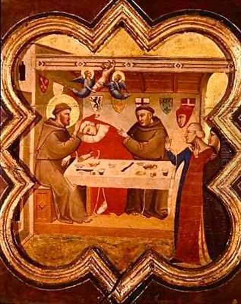 The Death of the Knight of Celano Oil Painting by Taddeo Gaddi