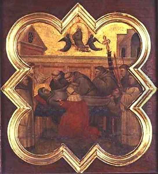 The Death of St Francis Oil Painting by Taddeo Gaddi