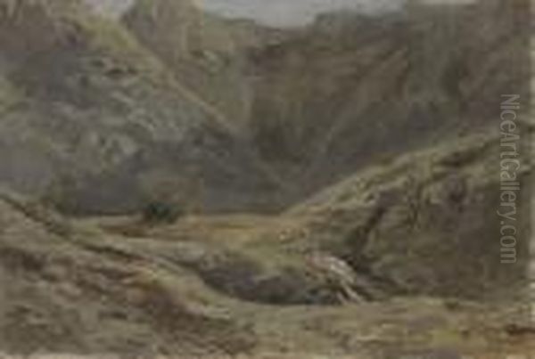 Am Rawilpass Oil Painting by Albert Anker