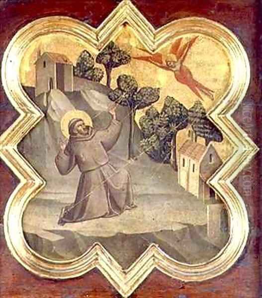 St Francis Receiving the Stigmata Oil Painting by Taddeo Gaddi