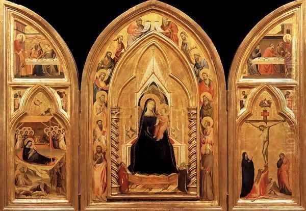 Triptych (interior) Oil Painting by Taddeo Gaddi