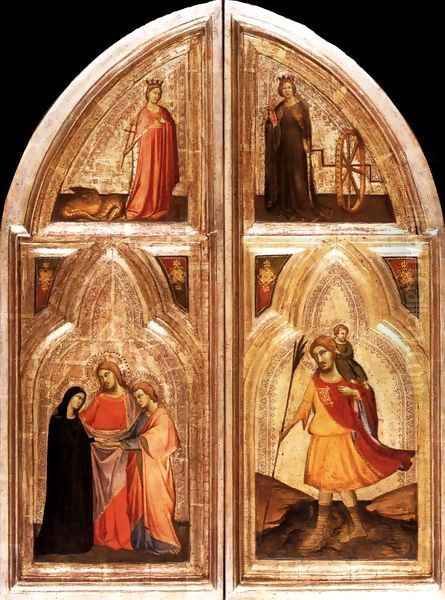 Triptych (exterior) Oil Painting by Taddeo Gaddi